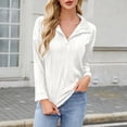 thumbnail image 1 of PNTUTB Women's V-Neck Long Sleeve Striped Texture Casual Pullover Fashion Loose Fit Top&Flash Picks, 1 of 6