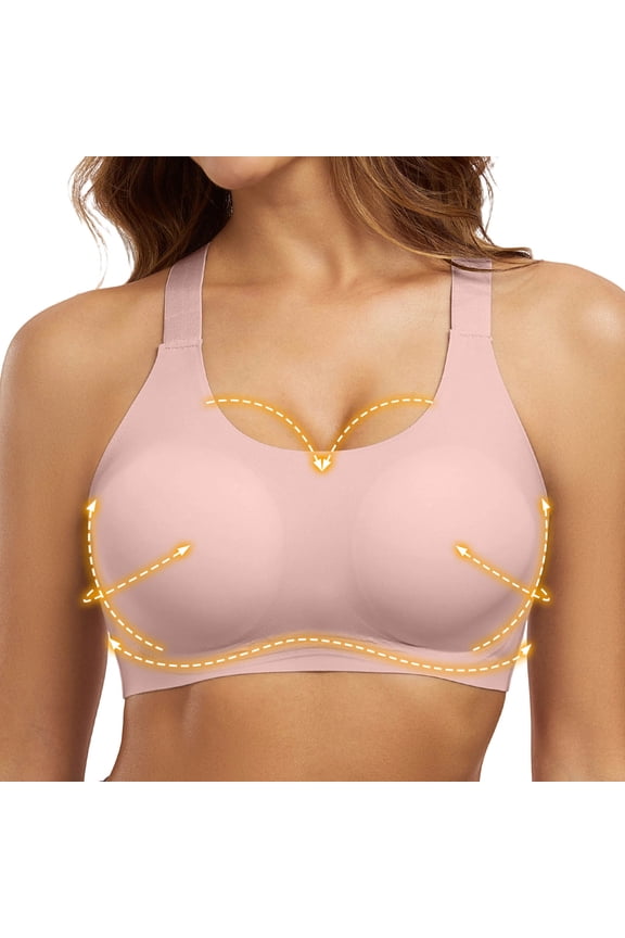 Women's Y-Shaped Bra,Solid Color Wire-Free Zero-Constraint Seamless Bra Anti-Sagging and Anti-Spreading Bra