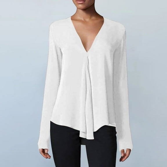 PNTUTB Womens Oversized Tee Shirts Long Sleeve T Shirt Fashion Workout Casual Loose Neck Layer Blouse