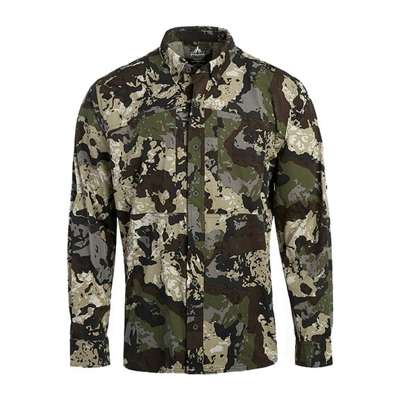 PNUMA Adult Male Shooter Long Sleeve Shirt, Color: Caza, Size: 3XL (SS-LS-CZ-3XL)