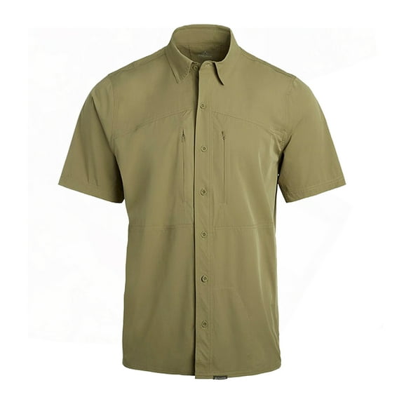 PNUMA Adult Male Shooter Short Sleeve Shirt, Color: Dherb, Size: L (SS-SS-DH-L)