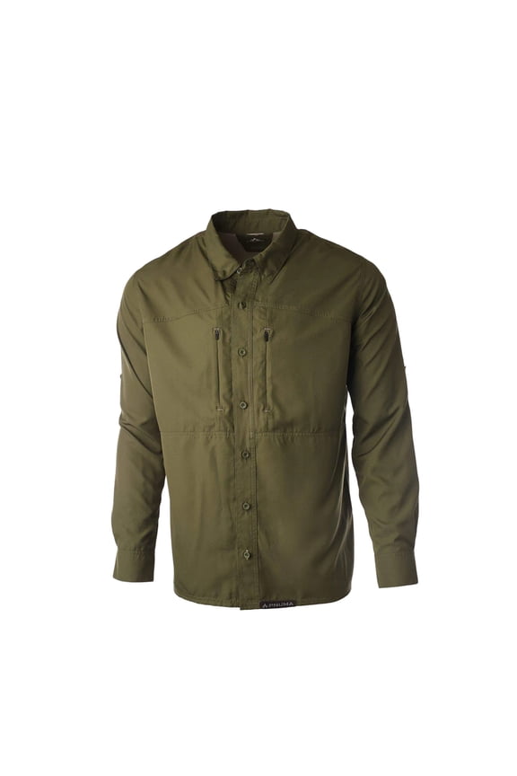 Adult Male Shooting Dark Olive Long Sleeve Shirt, Size: XL (PLSSSCYX)