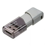 PNY P-FD128TBOP-GE Turbo Plus 128GB USB 3.0 Flash Drive - Silver/Black