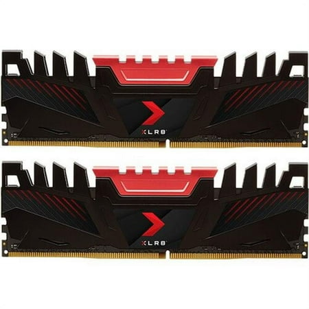 PNY - XLR8 Gaming 16GB (2x8GB)  3200MHz  DDR4 DRAM (PC4-25600) CL16 1.35V Dual Channel Desktop (DIMM) Memory Kit - Red
