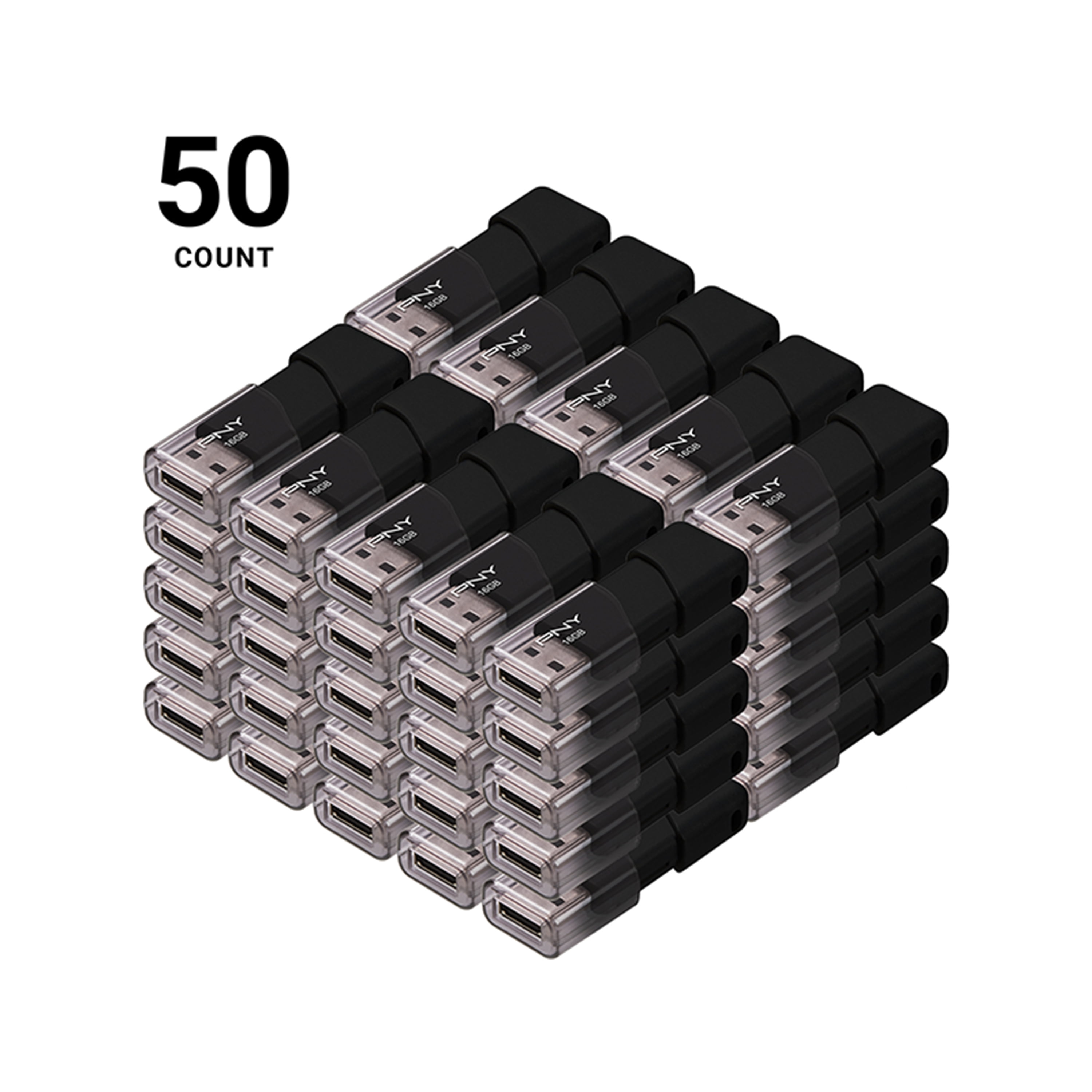 PNY 16GB Attaché 3 USB 2.0 Flash Drive 50-Pack