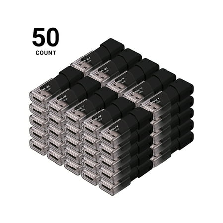 PNY - 16GB Attaché 3 USB 2.0 Type A Flash Drive 50-Pack - Black