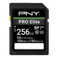 thumbnail image 1 of PNY 256GB PRO Elite Class 10 U3 V30 SDXC Flash Memory Card - 100MB/s, 4K UHD, Full HD, UHS-I, Full Size SD, 1 of 9