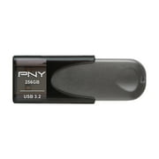 PNY 256GB USB 3.2 Flash Drive, Gray and Black