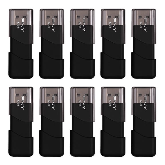 PNY 32GB Attaché 3 USB 2.0 Flash Drive 10-Pack