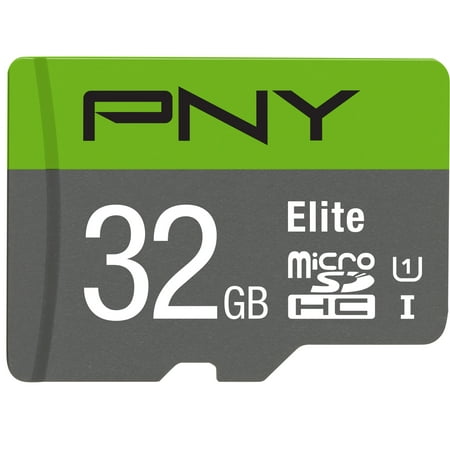 PNY 32GB Elite Class 10 U1 microSDHC Flash Memory Card - 100MB/s read, Full HD, UHS-I, micro SD