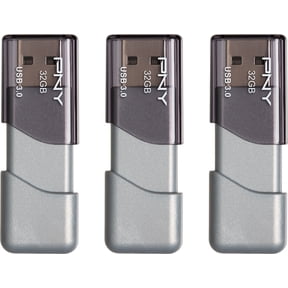 PNY 32GB Turbo Attaché 3 USB 3.0 Flash Drive 3-Pack