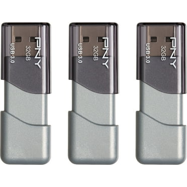 PNY 32GB Turbo Attaché 3 USB 3.0 Flash Drive 3-Pack