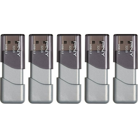 PNY 32GB Turbo Attaché 3 USB 3.0 Flash Drive 5-Pack