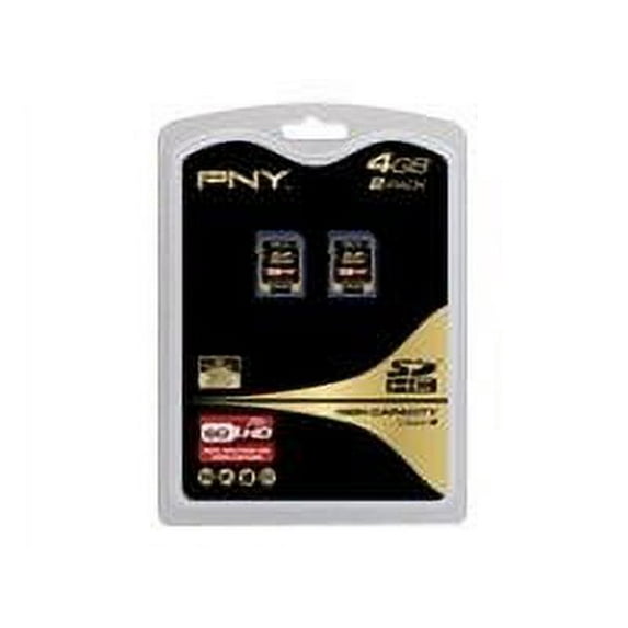 PNY 4GB Secure Digital High Capacity (SDHC) Card -(Twin Pack)