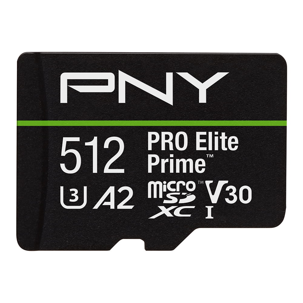 PNY 512GB PRO Elite Prime™ C10 U3 V30 A2 microSDXC Flash Memory