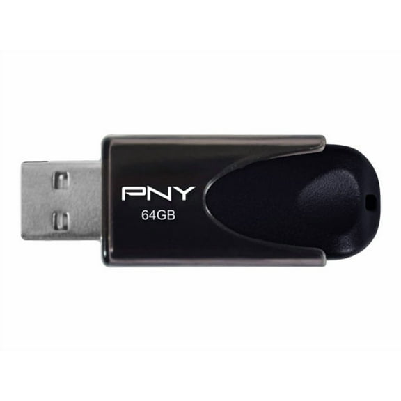 PNY Attach�� 4 - USB flash drive - 64 GB - USB 2.0 - black