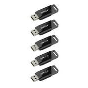 PNY 64GB Attach  X USB 3.2 Gen 1 Flash Drive, Advanced Performance Up to 130MB/s Read, Everyday Data Store & Transfer, Reliable Portable Storage, Durable, Type-A, Computers, Laptops, Desktops, 5-Pack
