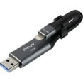 thumbnail image 1 of PNY 64GB DUO LINK iOS USB 3.0 OTG Flash Drive, 1 of 7