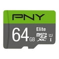 thumbnail image 1 of PNY 64GB Elite Class 10 U1 microSDHC Flash Memory Card - 100MB/s read, Class 10, U1, Full HD, UHS-I, micro SD, 1 of 6