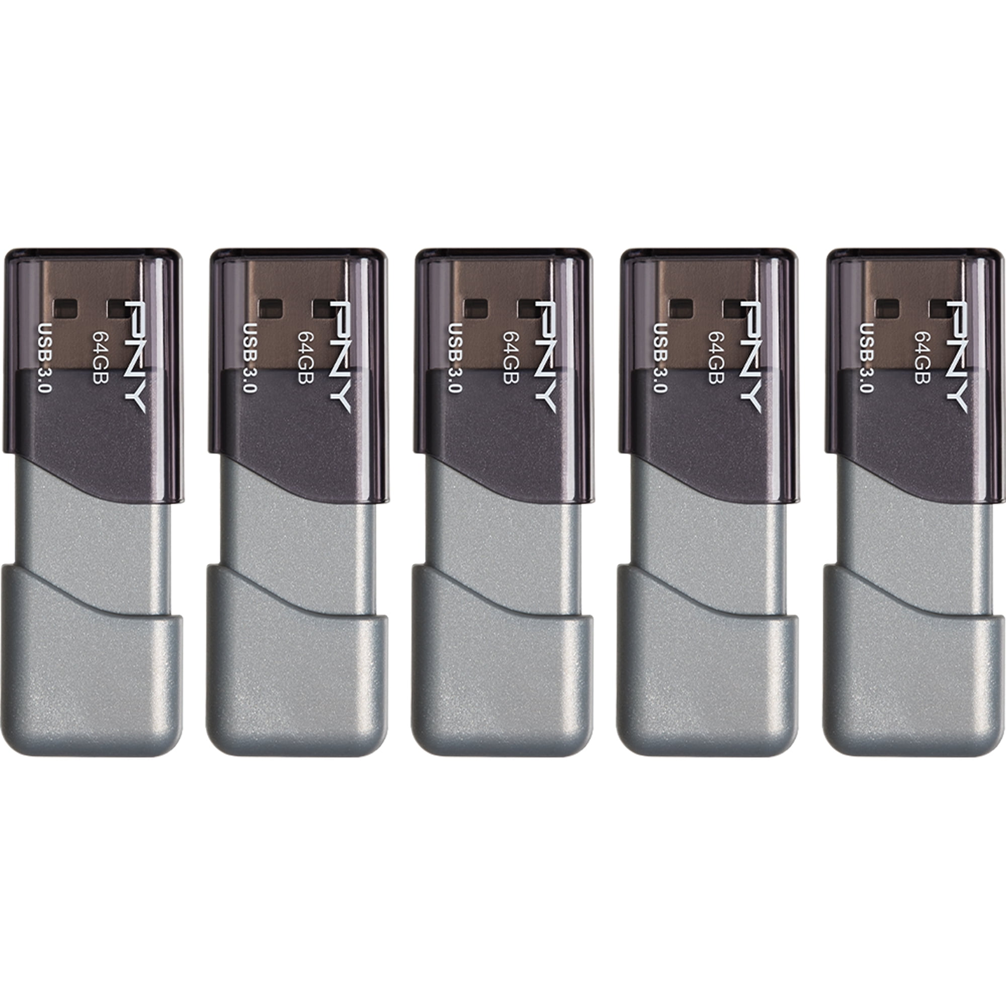 PNY 64GB Turbo Attaché 3 USB 3.0 Flash Drive 5-Pack - Walmart.com
