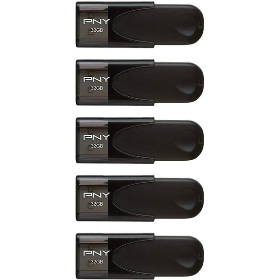 PNY Attaché 4 32GB USB 2.0 Flash Drive, 5-Pack