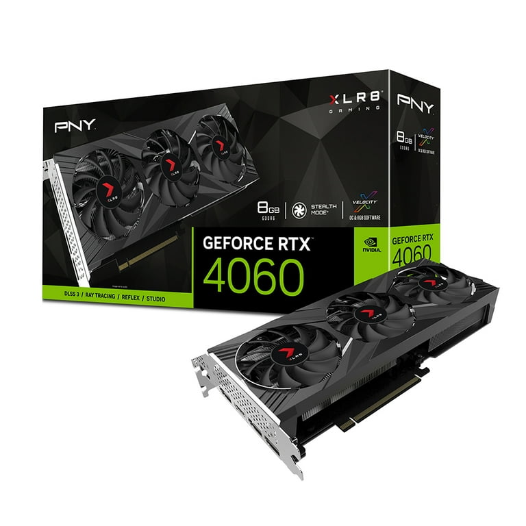 PNY GeForce RTX™ 4060 8GB XLR8 Gaming VERTO RGB Triple Fan PNY GeForce RTX™ 4060 8GB XLR8 Gaming VERTO RGB Triple Fan