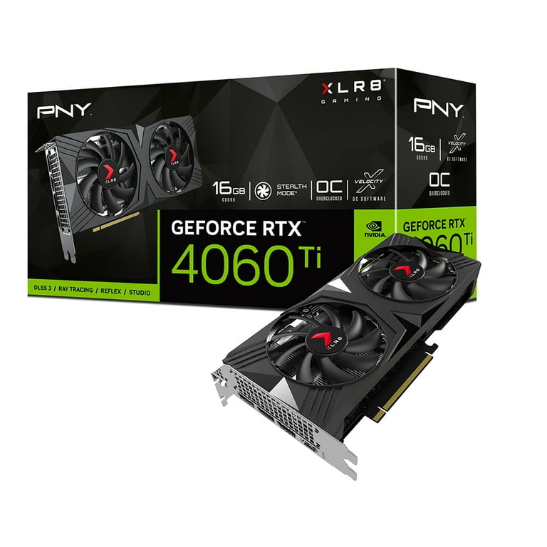 PNY GeForce RTX™ 4060 Ti 16GB XLR8 Gaming VERTO RGB Triple Fan OC Graphics  Card DLSS 3 