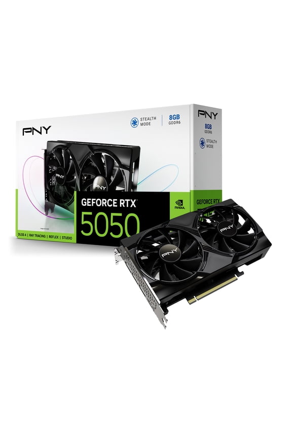 NVIDIA GeForce RTX 5050 Dual Fan, Graphics Card 8GB GDDR6, SFF-Ready, 2-Slot
