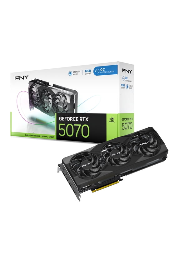 NVIDIA GeForce RTX 5070 OC Triple Fan, Graphics Card 12GB GDDR7, SFF-Ready, 2.4-Slot