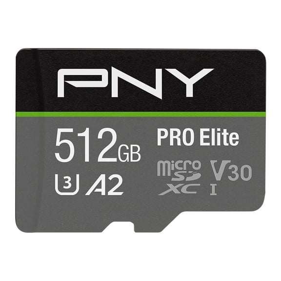 PNY PRO Elite Class 10 U3 V30 512GB Micro SDXC Flash Memory Card