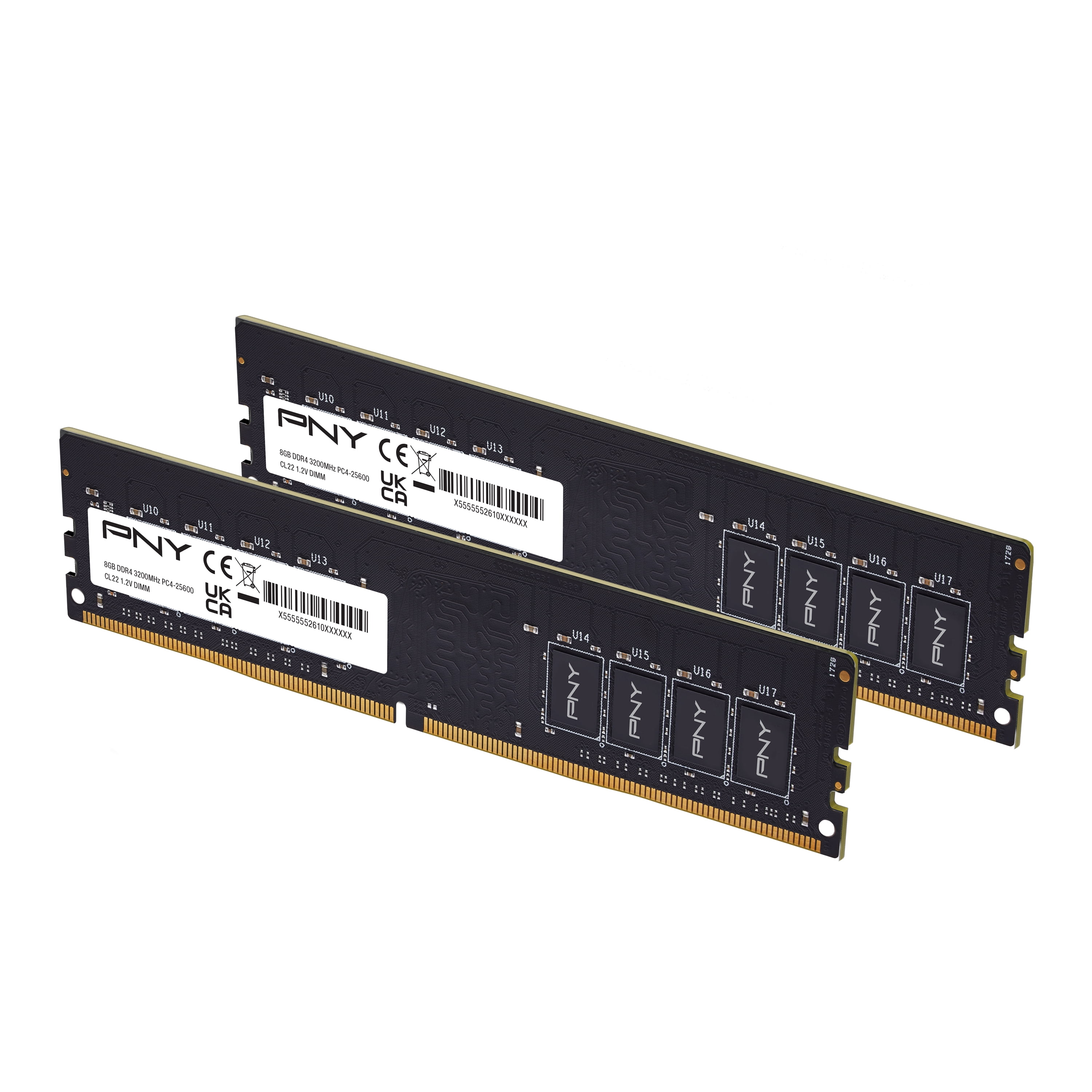 PNY Performance 16GB (2x8GB) DDR4 3200MHz (PC5-25600) CL22 1.2V Desktop Memory Kit