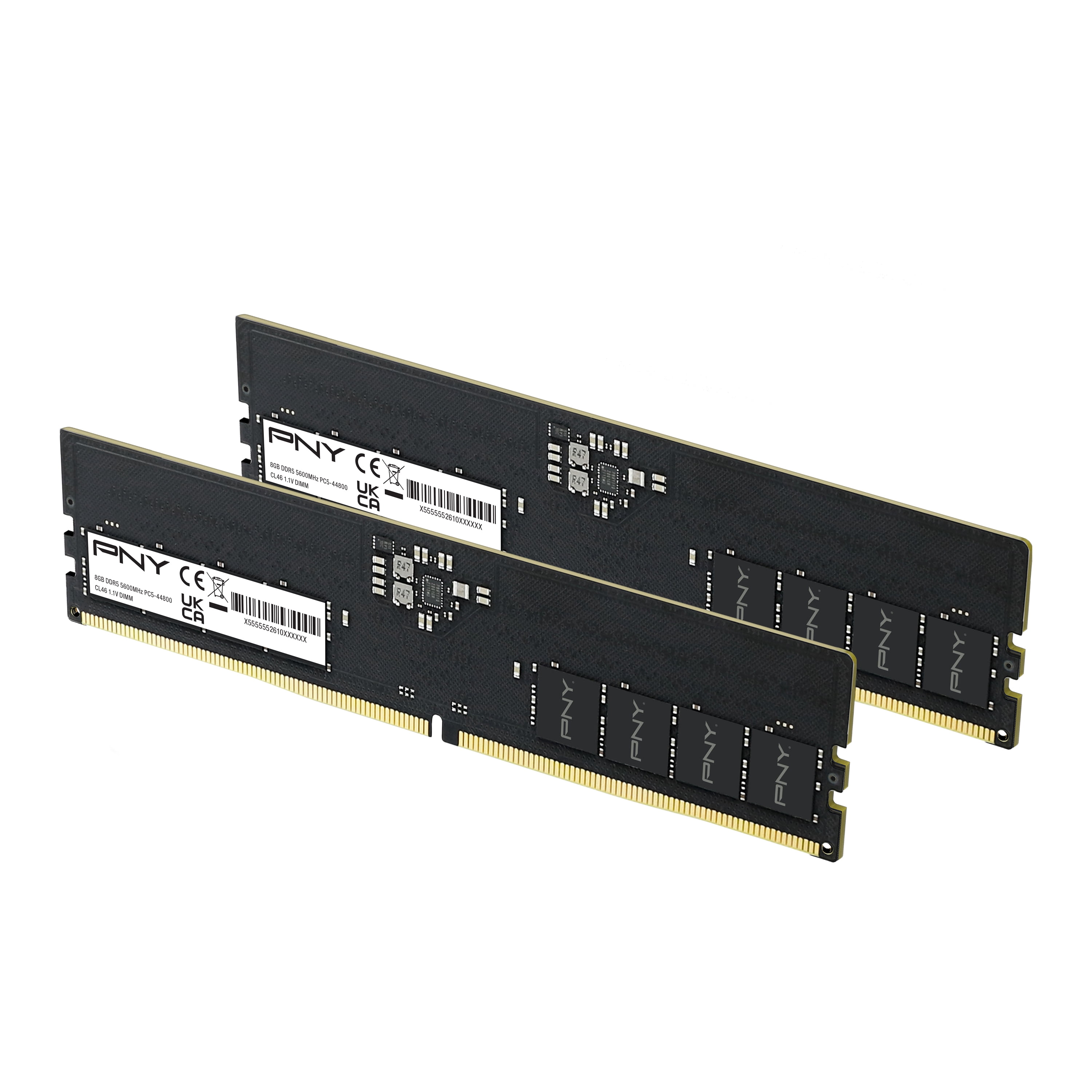 PNY Performance 16GB (2x8GB) DDR5 RAM 5600MHz (PC5-44800) - CL46, 1.1V - Compatible with 5200MHz, 4800MHz - Desktop Memory Kit - MD16GK2D5560046-TB - Not Compatible with Intel 15th Gen