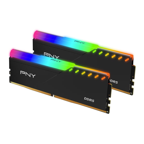 PNY Epic-X RGBâ„¢ 32GB (2x16GB) DDR5 6000MHz CL36 1.35V (XMP 3.0/EXPO Compatible) - Desktop Memory Kit