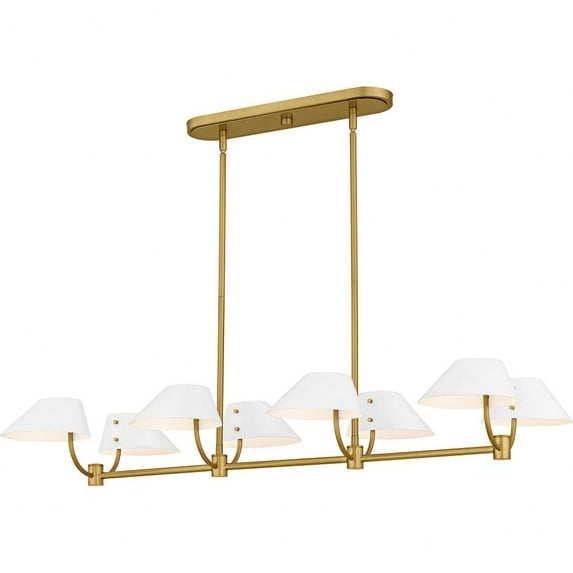 PNY842BRG Quoizel Lighting Penley - 8 Light Linear Chandelier-6.5 Inch Tall and 42 Inch Wide