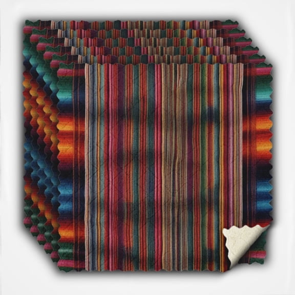 POBAZ 6 Pack Kitchen Cloth Dish Towels, Premium Dishcloths, Super Absorbent Coral Velvet Dishtowels, Nonstick Oil Washable Fast Drying, Colorful Mexican Poncho Stripes