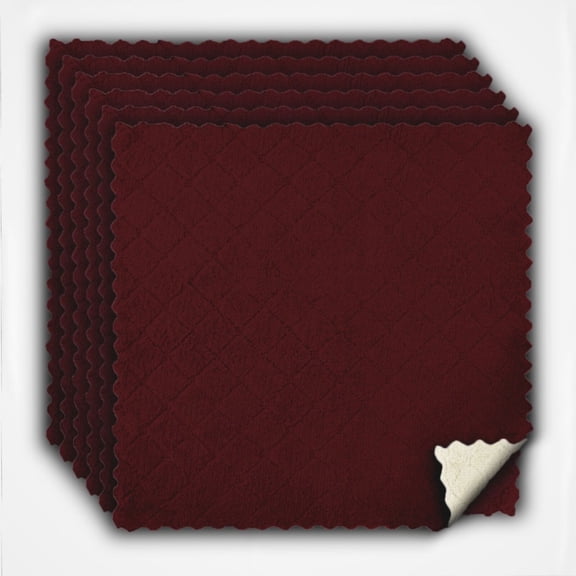 POBAZ 6 Pack Kitchen Cloth Dish Towels, Premium Dishcloths, Super Absorbent Coral Velvet Dishtowels, Nonstick Oil Washable Fast Drying, Dark Scarlet Red