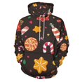 thumbnail image 1 of POBUDS Hoodie, Regular Fit Sporty Pullover Hooded Sweatshirt for Men Women Christmas Candy Pattern L, 1 of 6