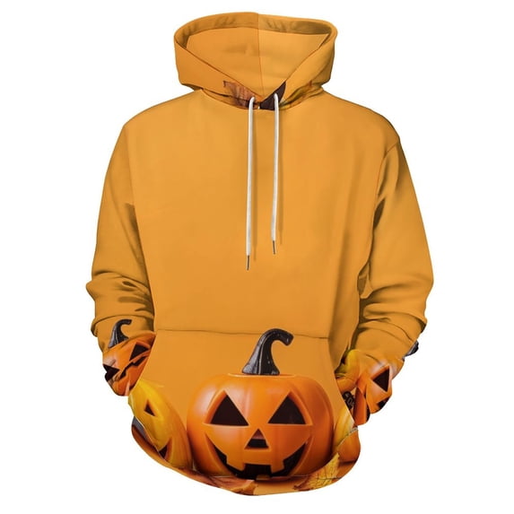 POBUDS Hoodie, Regular Fit Sporty Pullover Hooded Sweatshirt for Men Women Halloween Night Spooky Muscle 4XL