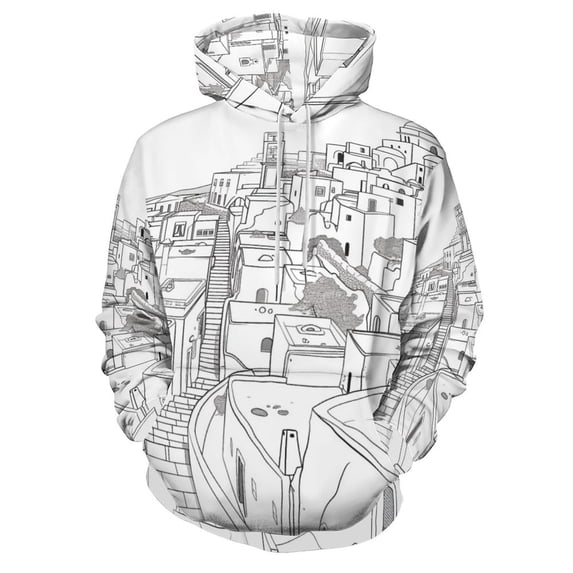 POBUDS Hoodie, Regular Fit Sporty Pullover Hooded Sweatshirt for Men Women Kastellorizo Greece S