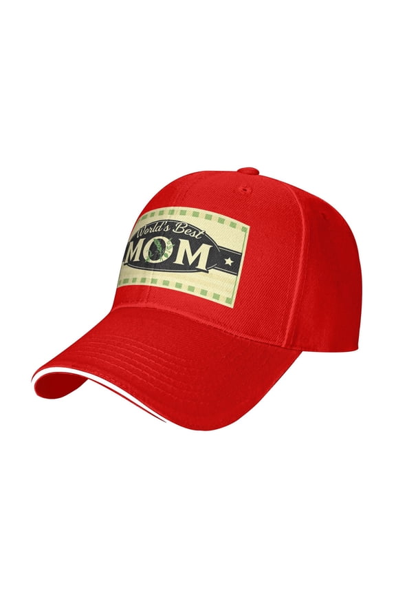 - Retro 1950s 'World's Best Mom' Baseball Cap Adjustable Size for Running Workouts and Outdoor Activities All Seasons casquette for Men Women