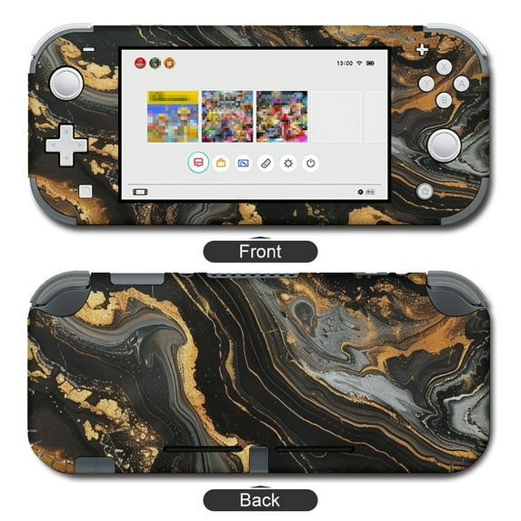 POBUDS Switch 2 Skin | Sticker Wrap Vinyl Decal | Set Compatible with Nintendo Switch ( Switch 2, Marble Pattern Black Gold)