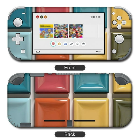 POBUDS Switch Skin | Sticker Wrap Vinyl Decal | Set Compatible with Nintendo Switch ( Switch Standard, Colorful Abstract Vibrant Ceramic Geometric Pattern)