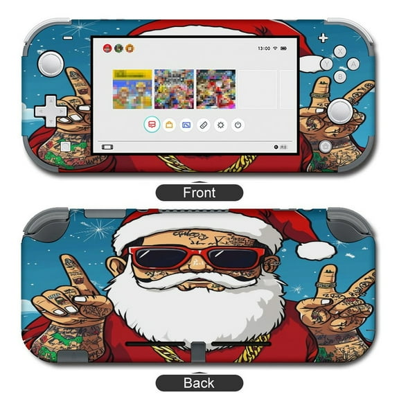 POBUDS Switch Skin | Sticker Wrap Vinyl Decal | Set Compatible with Nintendo Switch ( Switch OLED Model, HOHOHO Santa Claus)