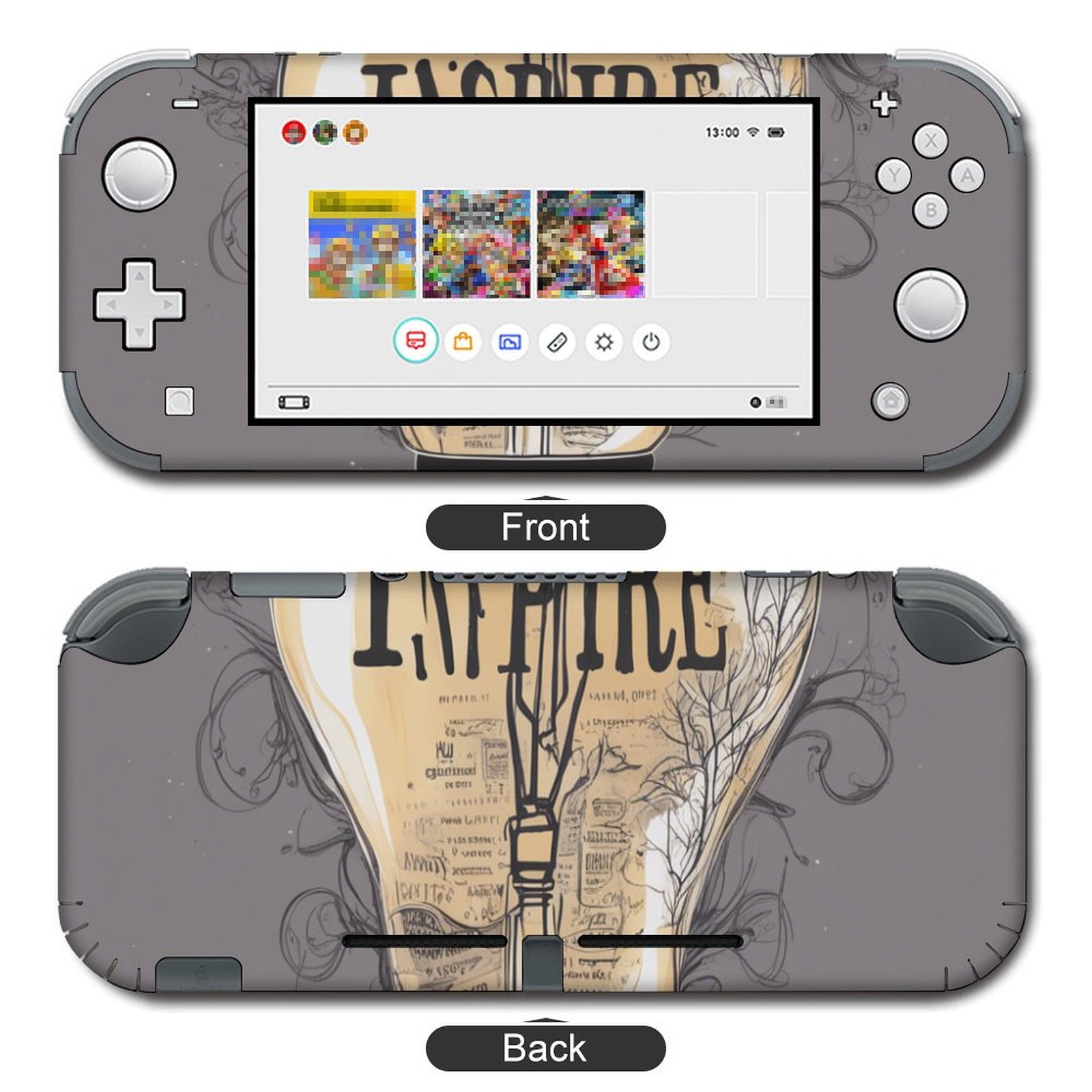 Switch Logo Sticker POBUDS Switch Skin | Sticker Wrap Vinyl Decal | Set Compatible with ...