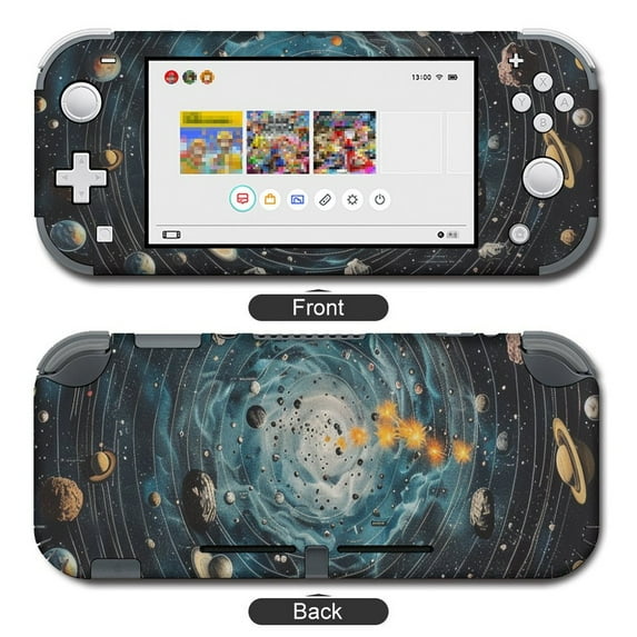 POBUDS Switch Skin | Sticker Wrap Vinyl Decal | Set Compatible with Nintendo Switch ( Switch Lite, Retro Vintage Galaxy System Map)
