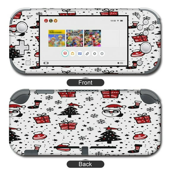 POBUDS Switch Skin | Sticker Wrap Vinyl Decal | Set Compatible with Nintendo Switch ( Switch Lite, Snow Santa Gift Sock Christmas Pattern)