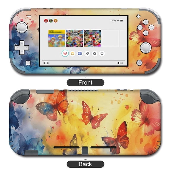 POBUDS Switch Skin | Sticker Wrap Vinyl Decal | Set Compatible with Nintendo Switch ( Switch OLED Model, Butterfly Flying Watercolor)