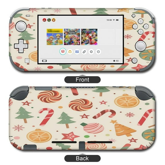 POBUDS Switch Skin | Sticker Wrap Vinyl Decal | Set Compatible with Nintendo Switch ( Switch OLED Model, Christmas Candy Pattern)