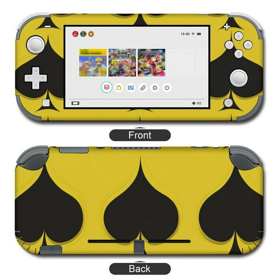 POBUDS Switch Skin | Sticker Wrap Vinyl Decal | Set Compatible with Nintendo Switch ( Switch OLED Model, Yellow Black Playing Card Pattern)