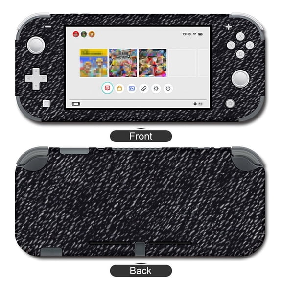 POBUDS Switch Skin | Sticker Wrap Vinyl Decal | Set Compatible with Nintendo Switch ( Switch Standard, Black Denim Pattern Texture)